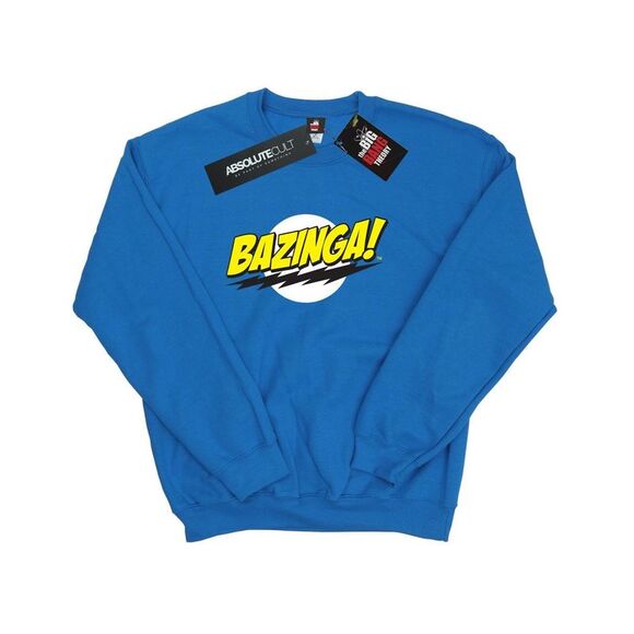 The Big Bang Theory Mens Bazinga Sheldon Sweatshirt Royal Blue
